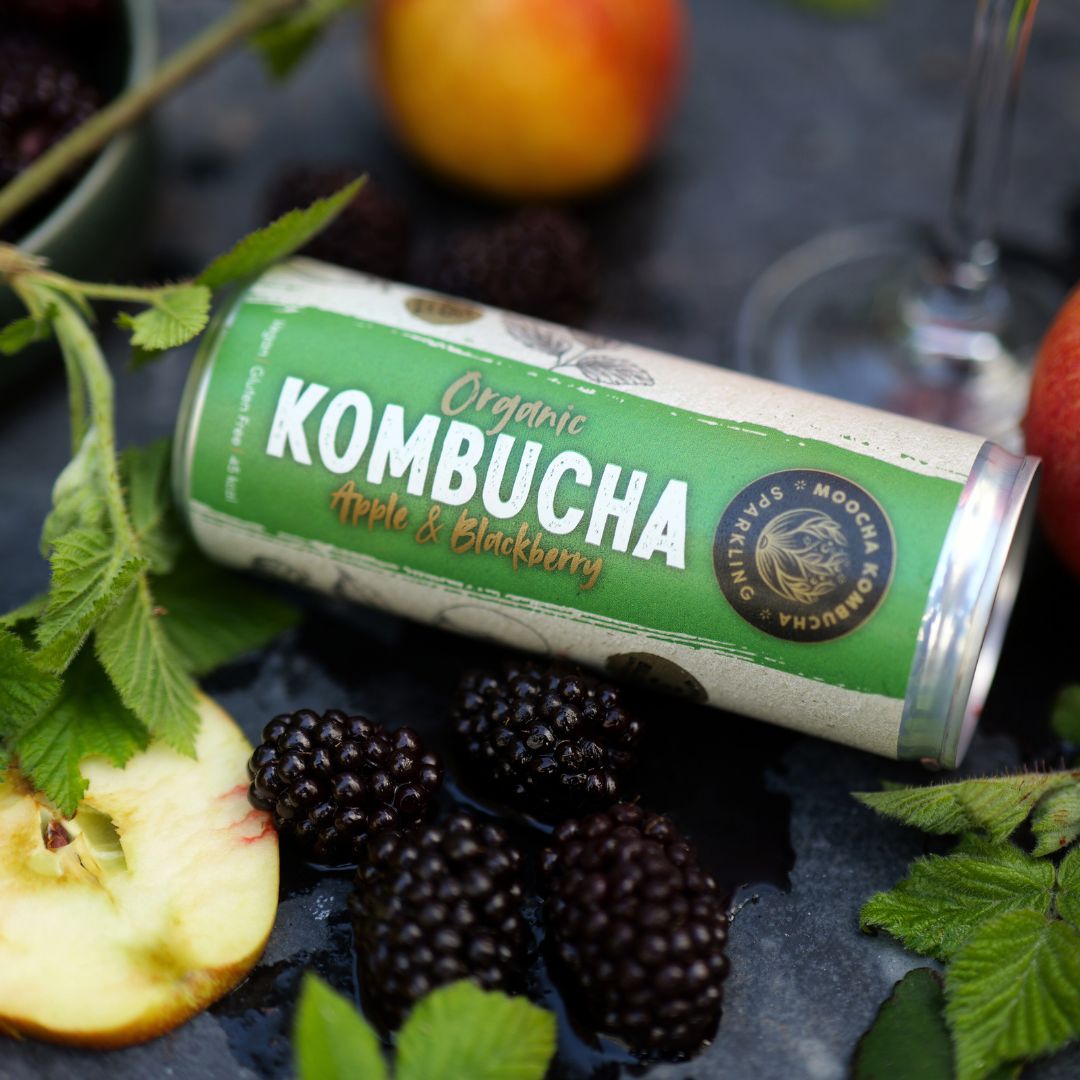 Kombucha Ecológica Sabor Manzana y Mora