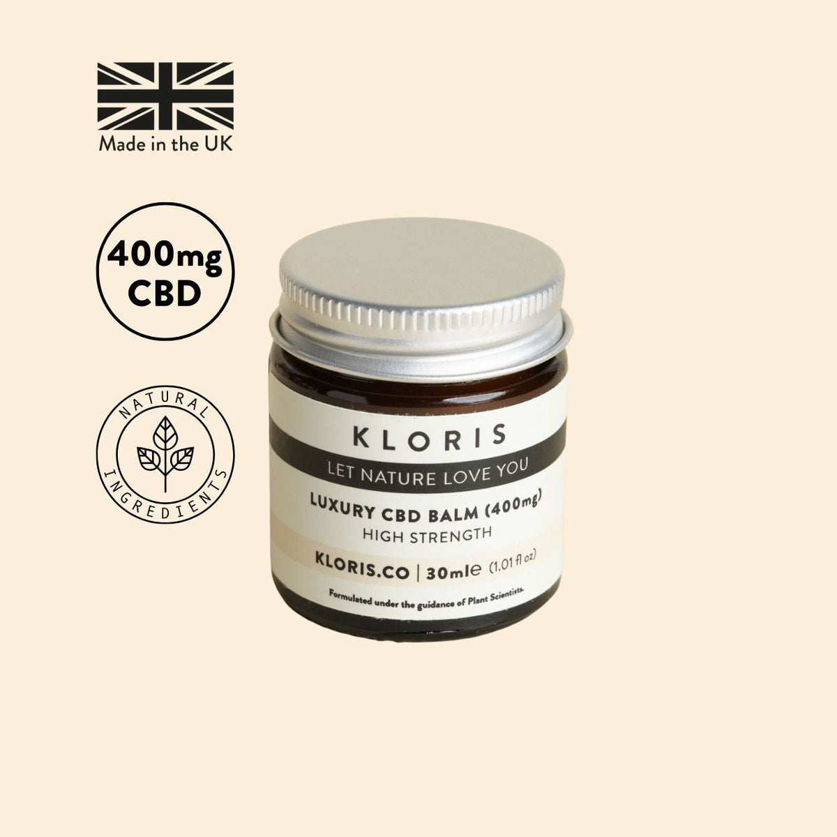 Bálsamo de CBD de alta concentración 800 mg de KLORIS
