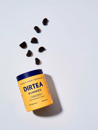 DIRTEA Cordyceps Performance Gummies — Mixed Berries, 60ct