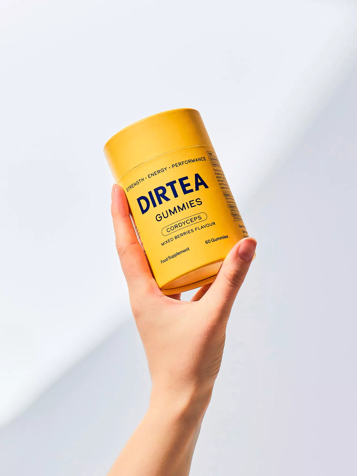 DIRTEA Cordyceps Performance Gummies — Mixed Berries, 60ct