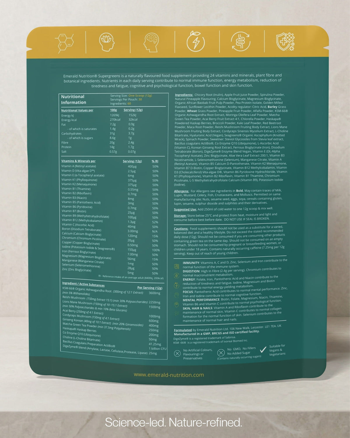 Emerald Nutrition Supergreens Powder