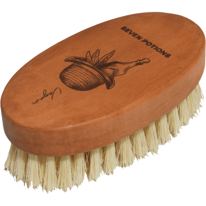 Seven Potions Oval Pear Wood Beard Brush