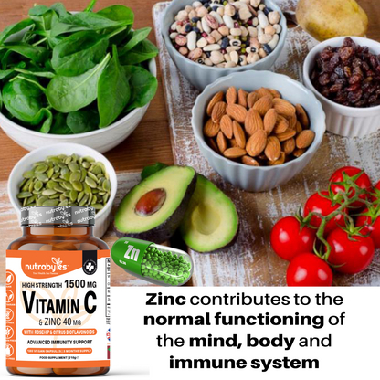 High Strength Vitamin C & Zinc Capsules