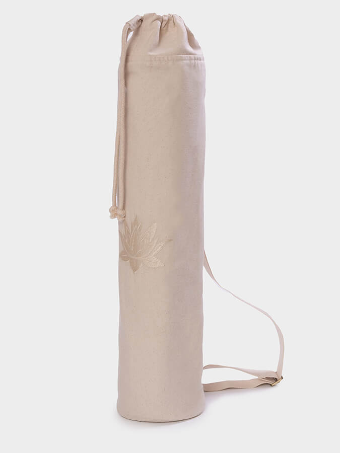 Bolsa para esterilla de yoga Yoga Studio GOTS de algodón orgánico con loto