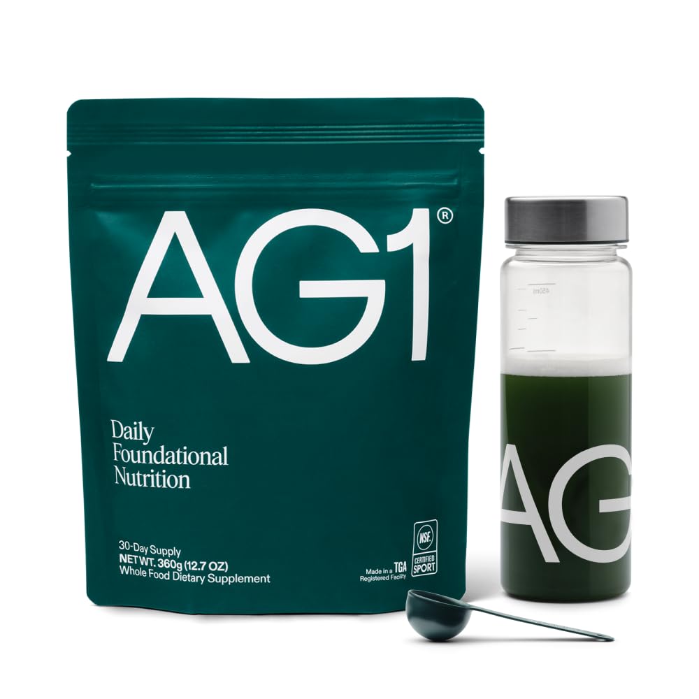 AG1 Greens Powder Supplement – Gut Health, Multivitamin & Probiotic | Gluten Free, Vegan, Keto - Calm Era