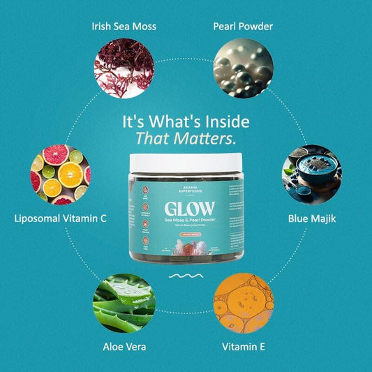 Gomitas Akasha Sea Moss Glow – Vitaminas para cabello, piel y uñas | 60 unidades