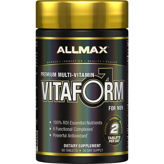 Allmax Vitaform dietary supplement bottle on a white background