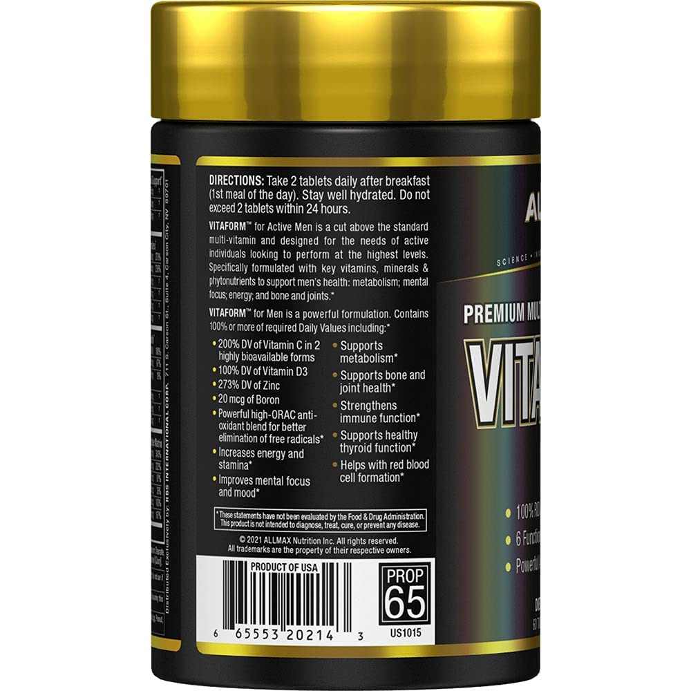 AllMax Vitaform Multivitamínico para Hombres — 60 Comprimidos