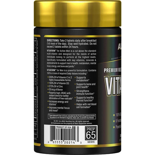 AllMax Vitaform Multivitamínico para Hombres — 60 Comprimidos