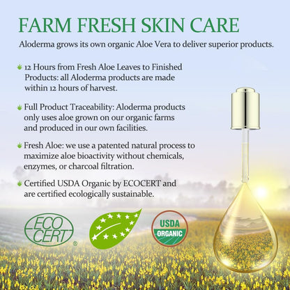 Aloderma Fresh Aloe Vera Face Hydrator — 99.8% Organic, 240ml - Calm Era