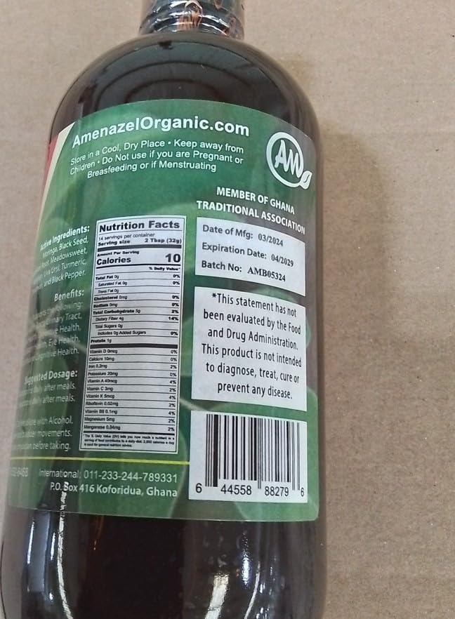 Amenazel Bitters de Moringa Orgánica 16 fl oz | Tintura Digestiva de 9 Hierbas