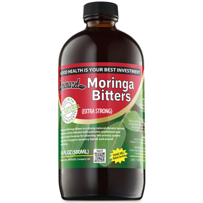 Amenazel Bitters de Moringa Orgánica 16 fl oz | Tintura Digestiva de 9 Hierbas