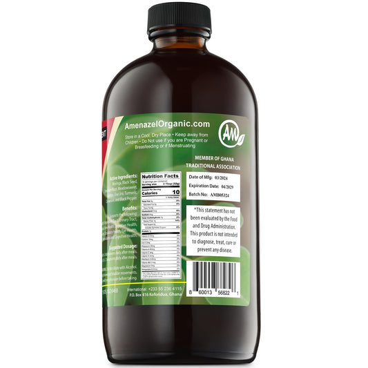 Amenazel Bitters de Moringa Orgánica 16 fl oz | Tintura Digestiva de 9 Hierbas