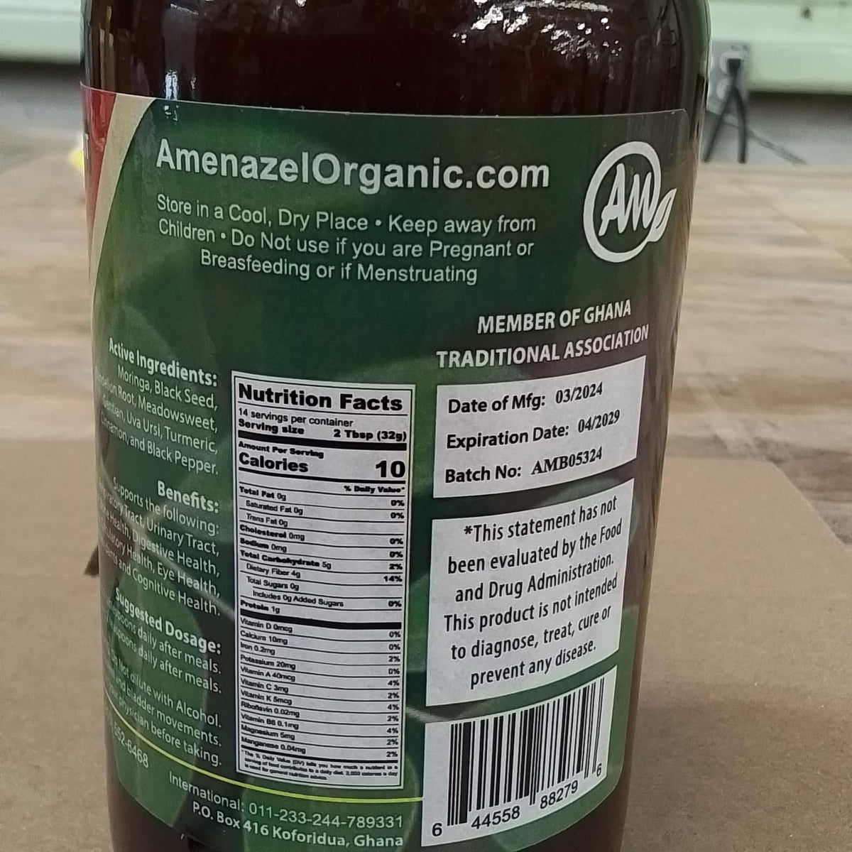 Amenazel Bitters de Moringa Orgánica 16 fl oz | Tintura Digestiva de 9 Hierbas