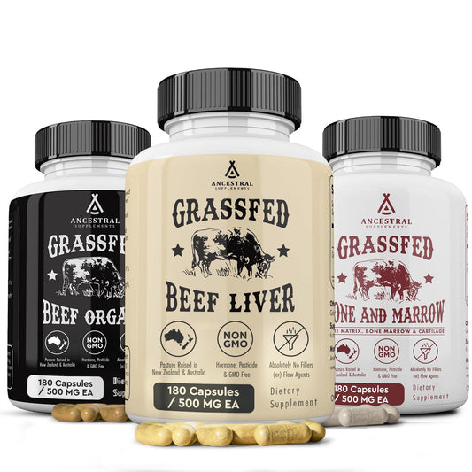 Ancestral Supplements Paquete de Inicio Órganos de Res | Órganos de Animales Alimentados con Pasto