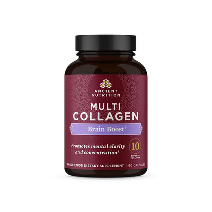 Ancient Nutrition Collagen Brain Boost – 10 Types of Collagen | 90 Capsules - Calm Era