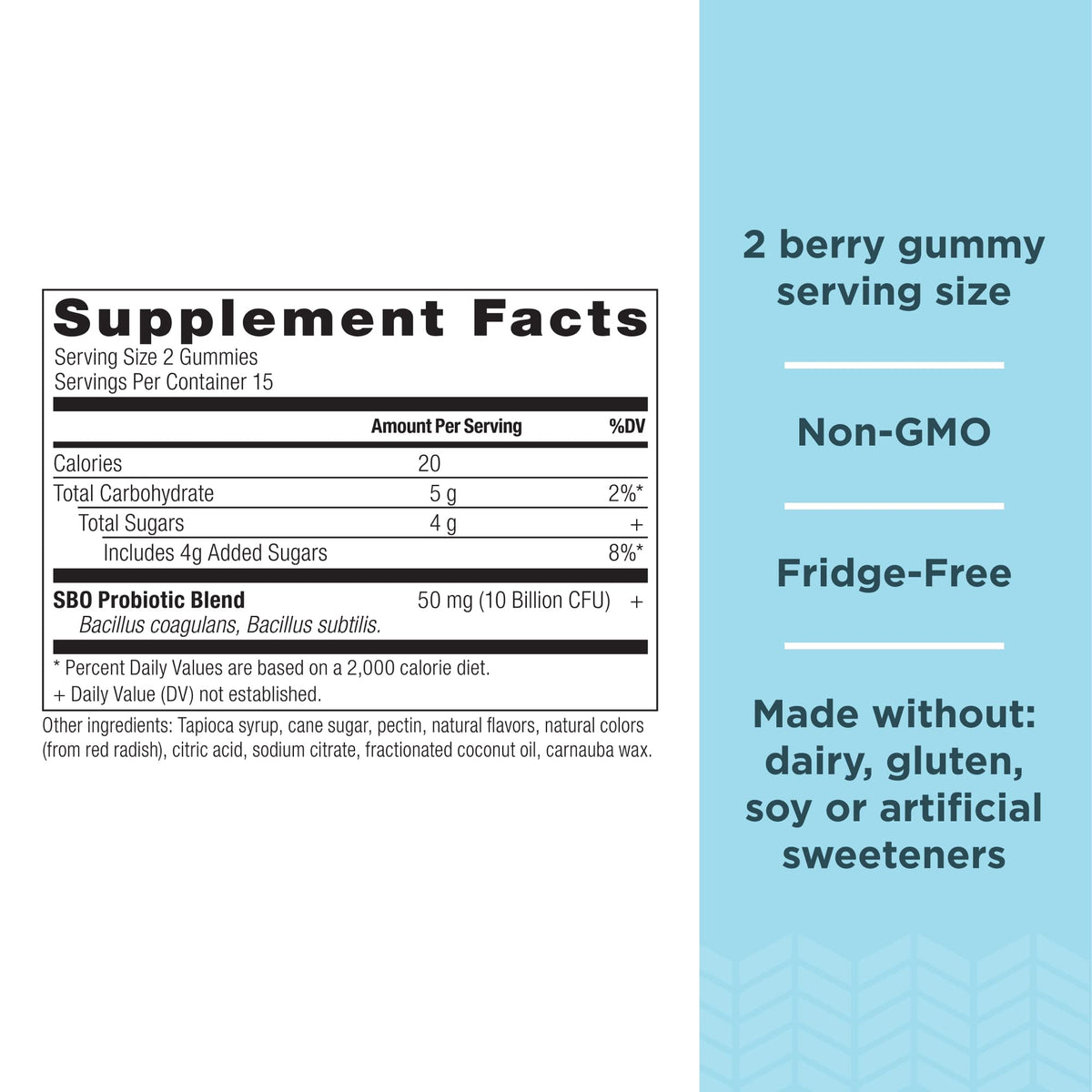 Ancient Nutrition SBO Probiotics Berry Gummies – 10B CFU | 60 Count