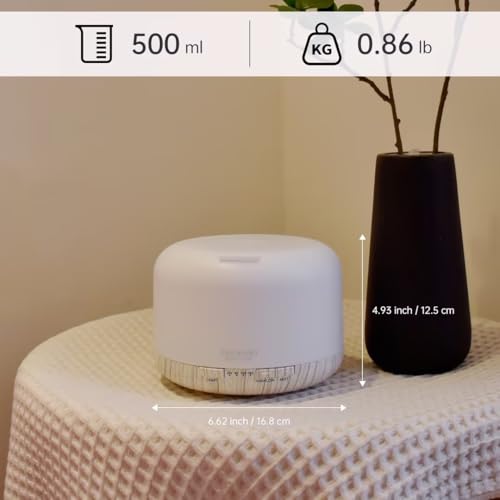 ASAKUKI 500ml Premium Essential Oil Diffuser with Remote Control