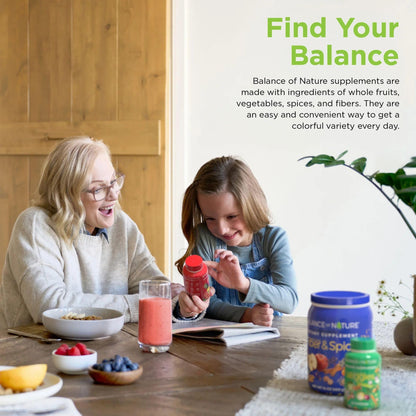 Balance of Nature Fruits & Veggies Supplements – 90 Fruits & 90 Veggies Capsules Set - Calm Era