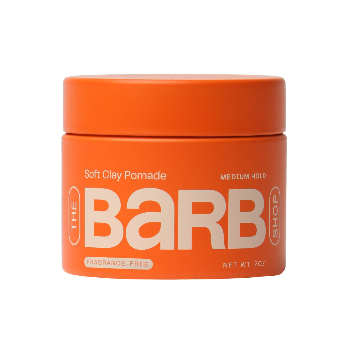 Pomada de arcilla blanda Barb – Fijación media, a base de agua, sin fragancia (57 g) | The Barb Shop