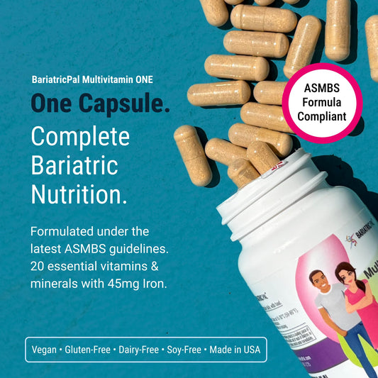 BariatricPal Multivitamin ONE – 1 Daily Capsule with 45 mg Iron | 90 Count - Calm Era