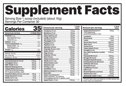 Believe Supplements Superfoods+Greens en Polvo — Naranja Vainilla