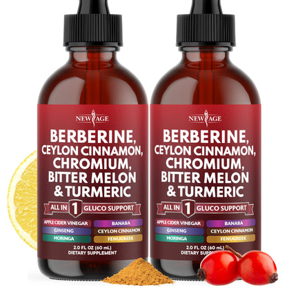 Gotas Líquidas de Berberina y Canela de Ceylán con Moringa y Ginseng 4oz