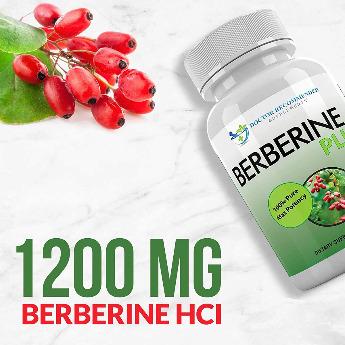Berberine Plus 1200 mg | Doctor Recommended Supplements | 120 Veggie Capsules (Pack of 2) - Calm Era
