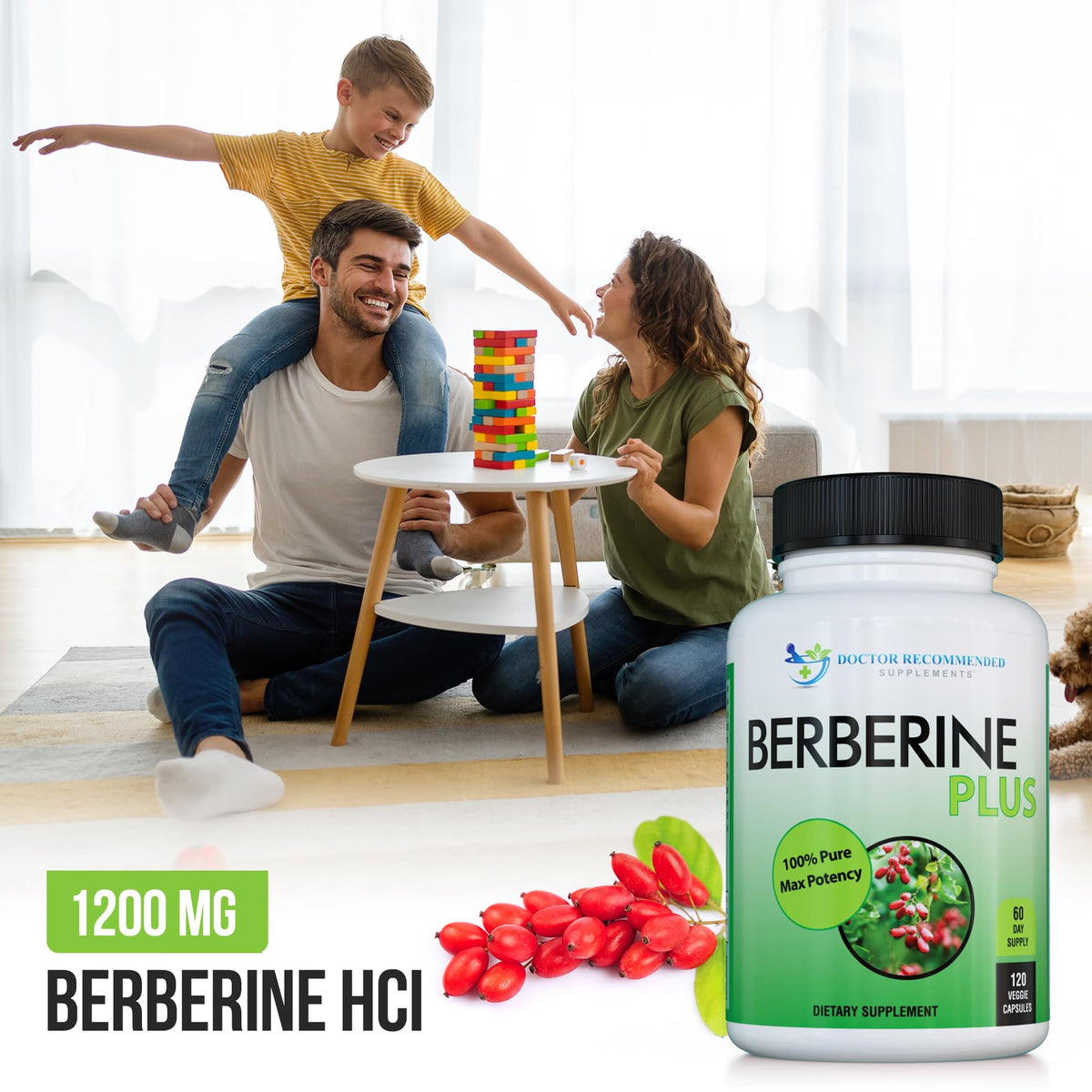 Berberine Plus 1200mg | 120 Veggie Capsules | Doctor Recommended Supplements - Calm Era