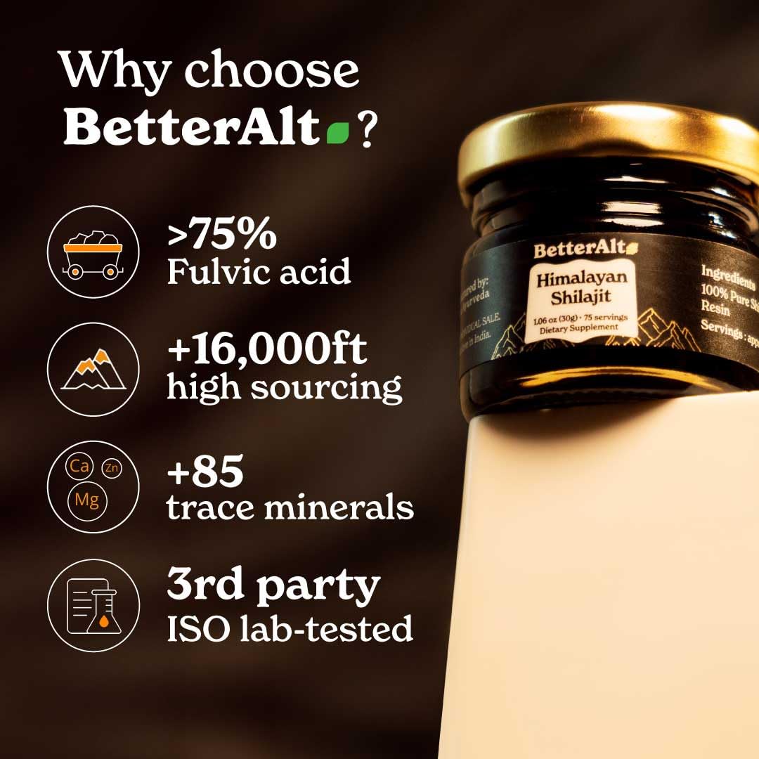 Better Alt Pure Himalayan Shilajit Resin – 400mg | 2-Pack, 150 Servings - Calm Era