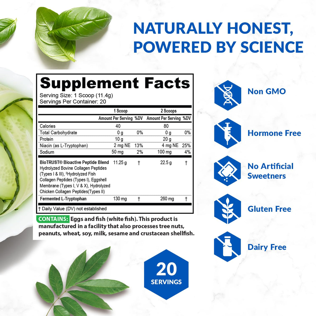 BioTrust Ageless Multi Collagen Peptides – 5 Types I II III V X | Unflavored | 2-Pack