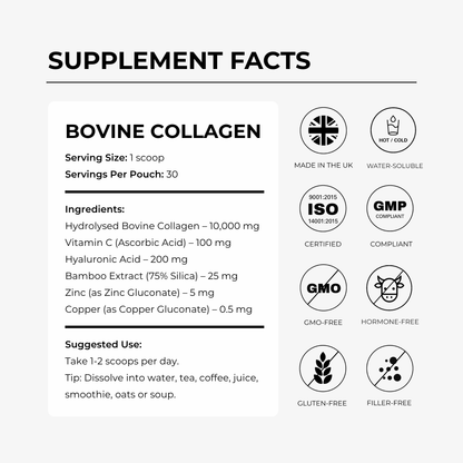 Péptidos de colágeno bovino Charava con vitamina C