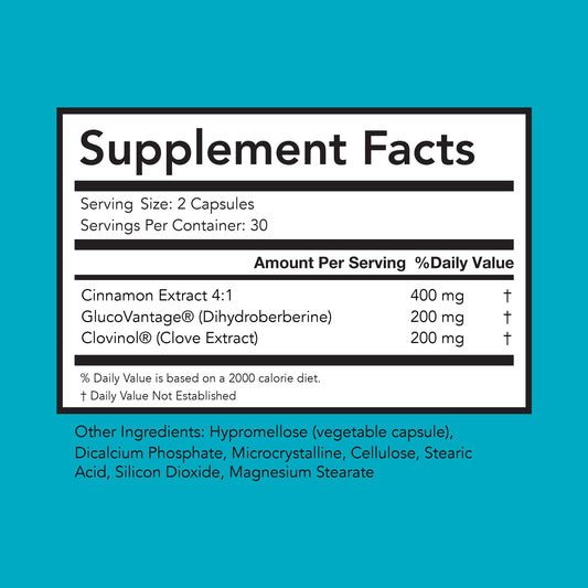 Bright Naturals Glycevia – GlucoVantage Dihydroberberine & Cinnamon | 90 Servings - Calm Era