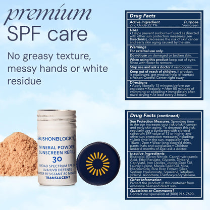 Recambio de polvos de protección solar mineral Brush On Block SPF 30