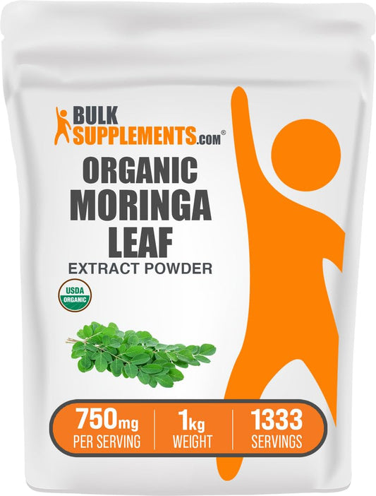 BulkSupplements Extracto de Moringa Orgánica en Polvo 1kg