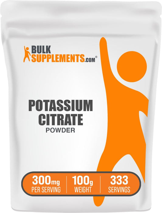Polvo de citrato de potasio BulkSupplements 100g