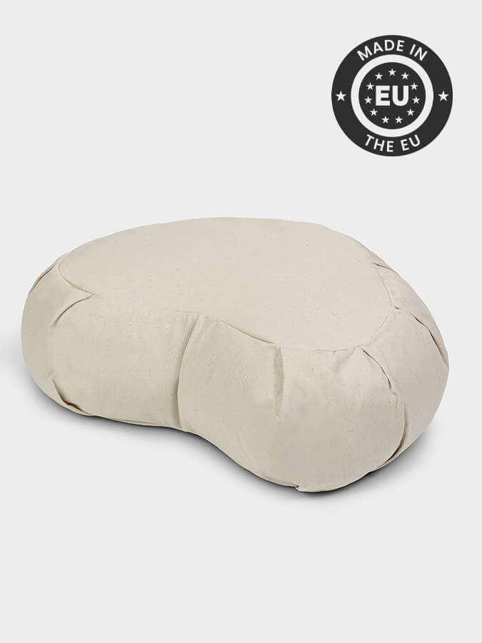 European Organic Buckwheat Zafu Crescent Meditation Cushion