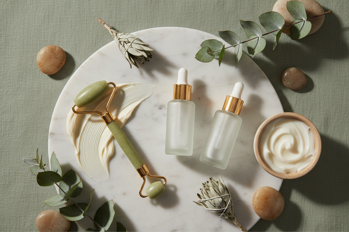 Calm Era – Skincare Essentials Editorial Banner