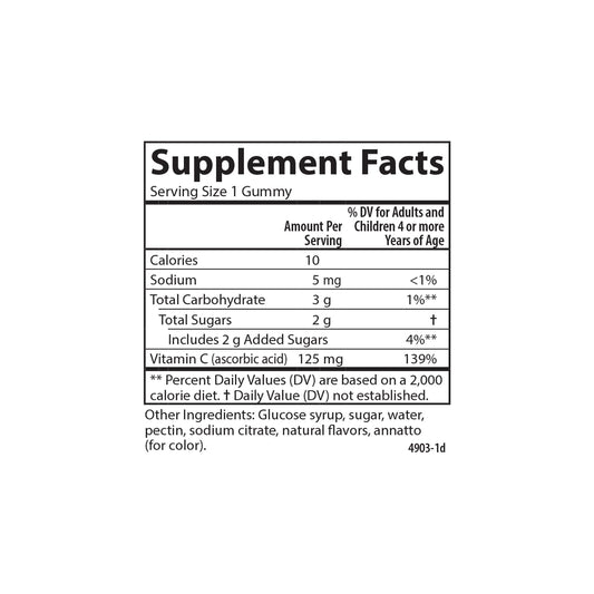 Carlson Labs Gomitas de Vitamina C para Niños 125mg — 60 unidades