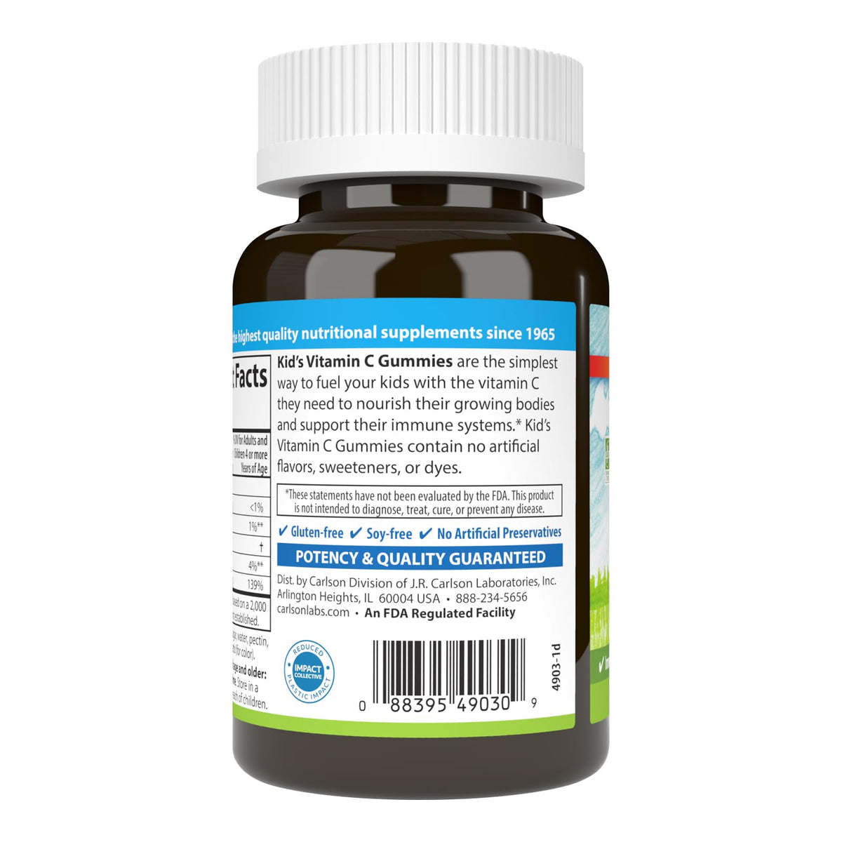 Carlson Labs Kids Vitamin C Gummies 125mg — 60 Count