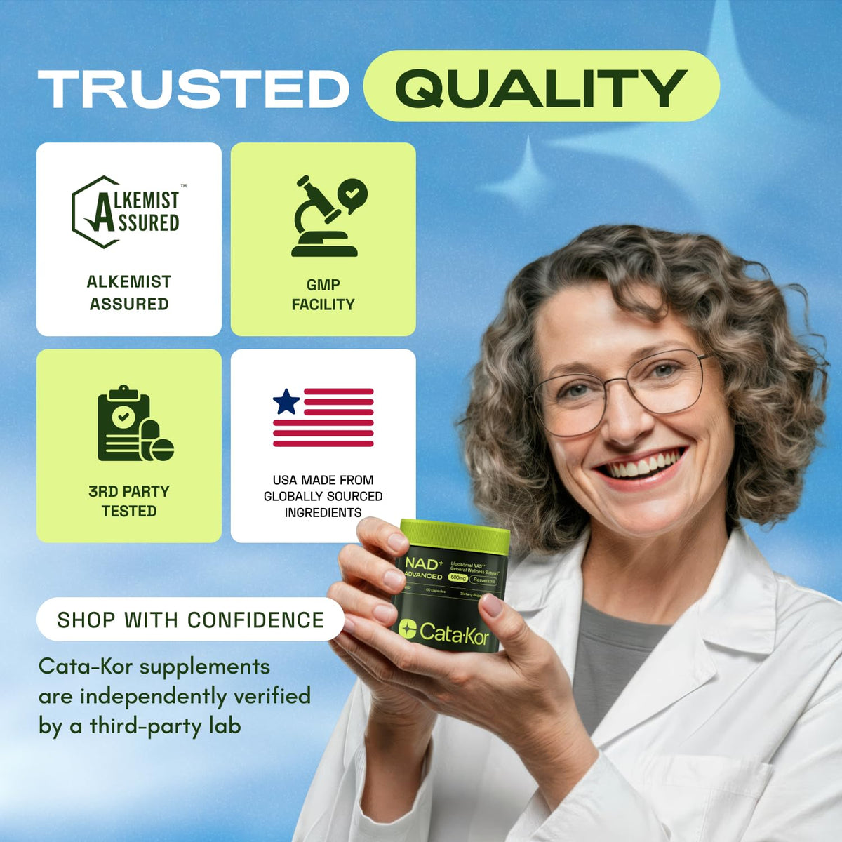Cata-Kor Liposomal NAD+ con Resveratrol – Alternativa a NMN | Probado por Terceros