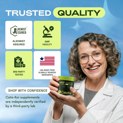 Cata-Kor Liposomal NAD+ con Resveratrol – Alternativa a NMN | Probado por Terceros