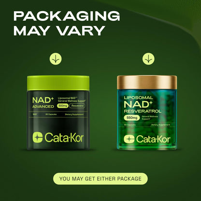 Cata-Kor Liposomal NAD+ con Resveratrol – Alternativa a NMN | Probado por Terceros