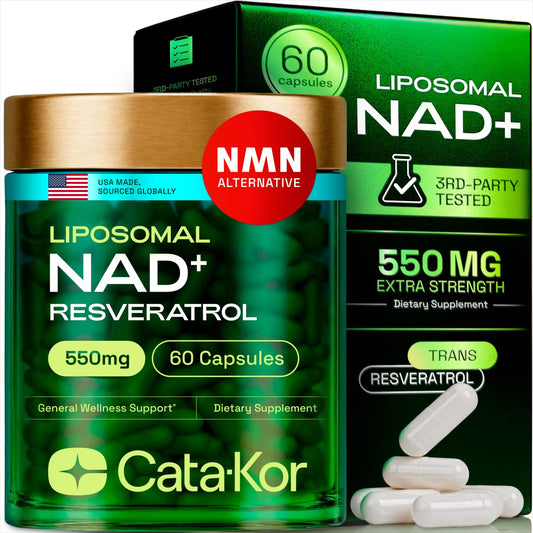 Cata-Kor Liposomal NAD+ con Resveratrol – Alternativa a NMN | Probado por Terceros
