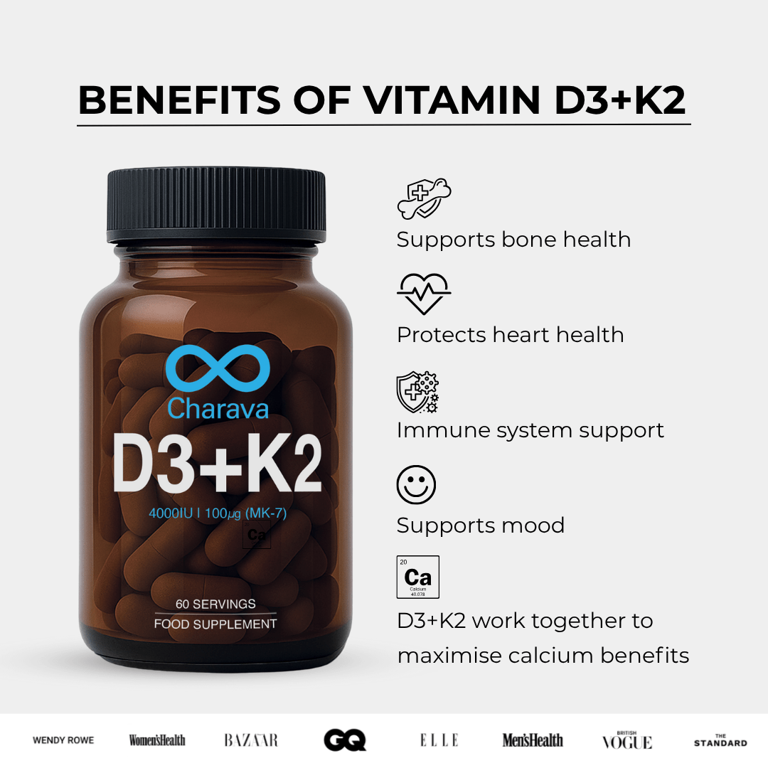 Charava Vitamina D3 (4000 UI) + K2 (MK-7)