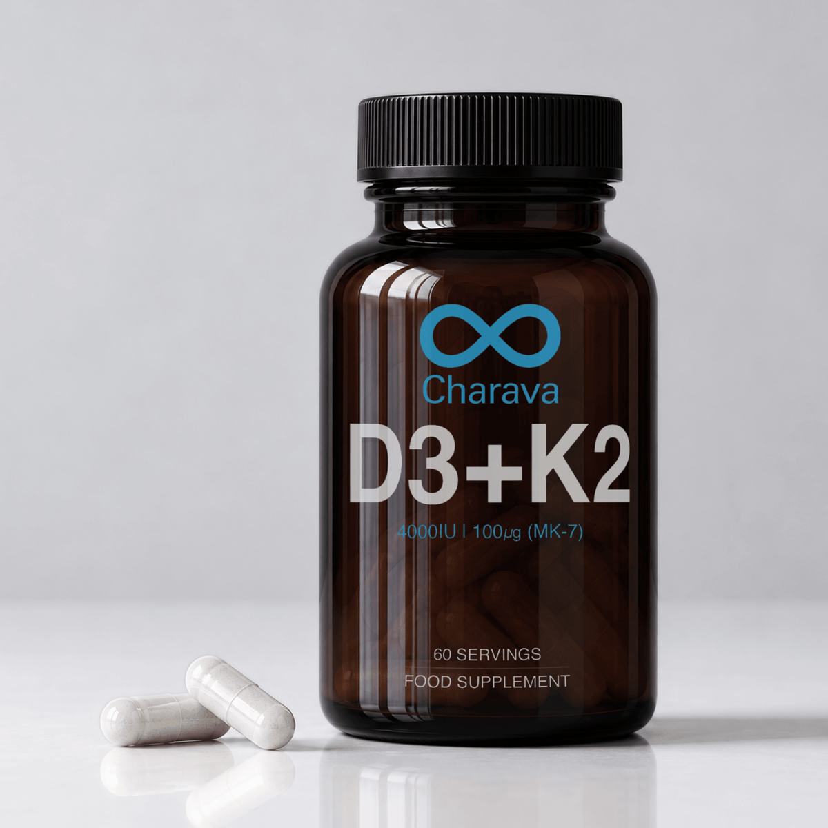 Charava Vitamina D3 (4000 UI) + K2 (MK-7)