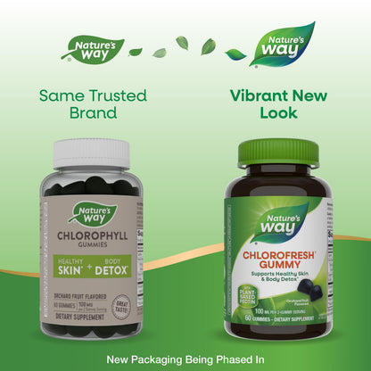 Nature’s Way Gomitas de clorofila Chlorofresh — Frutas del huerto, 60 unidades