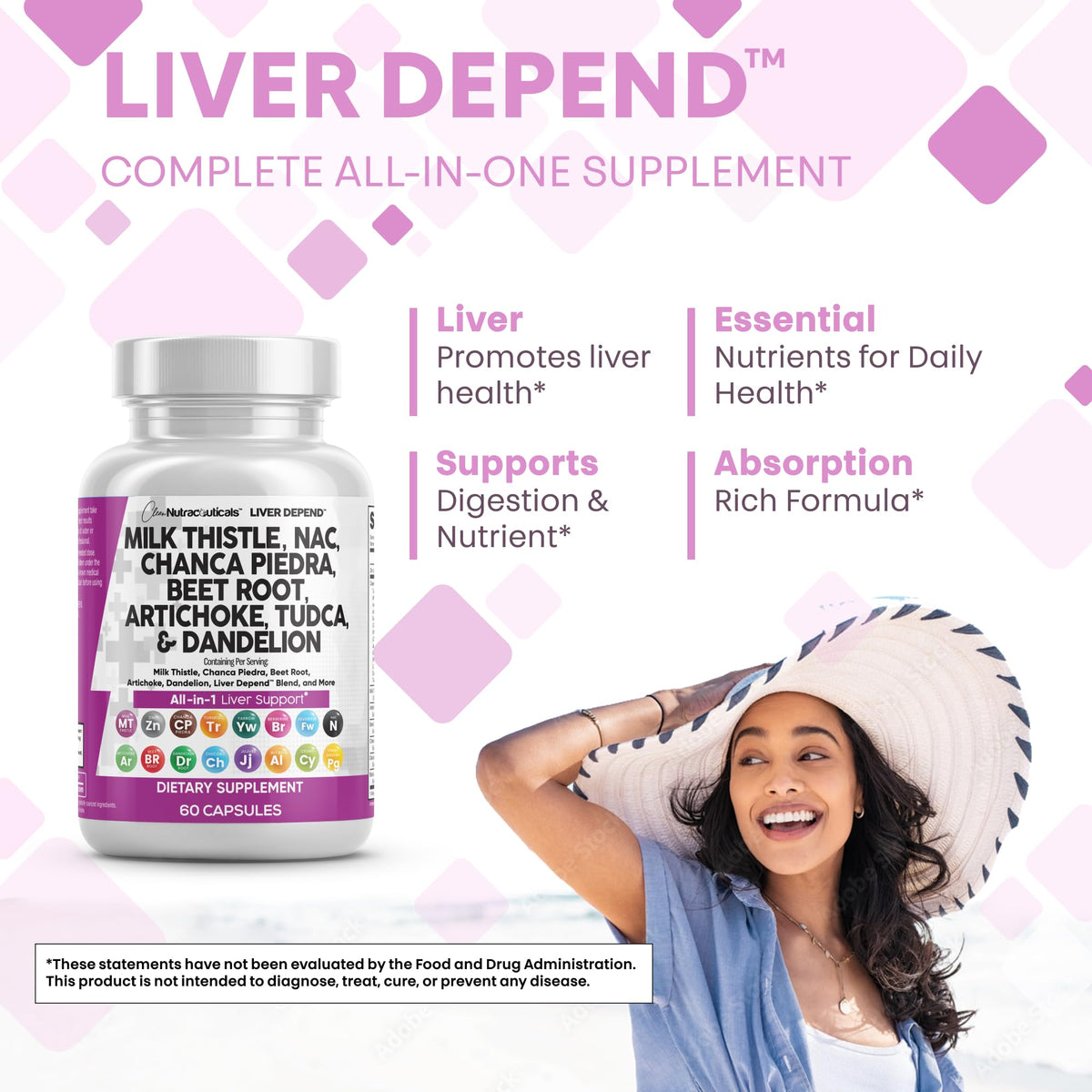 Clean Nutraceuticals Liver Defend 28-in-1 – Milk Thistle, NAC, Chanca Piedra & TUDCA, 2 Pack - Calm Era