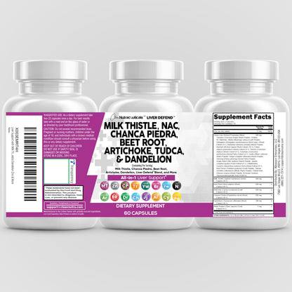 Clean Nutraceuticals Liver Defend 28-in-1 – Milk Thistle, NAC, Chanca Piedra & TUDCA, 2 Pack - Calm Era