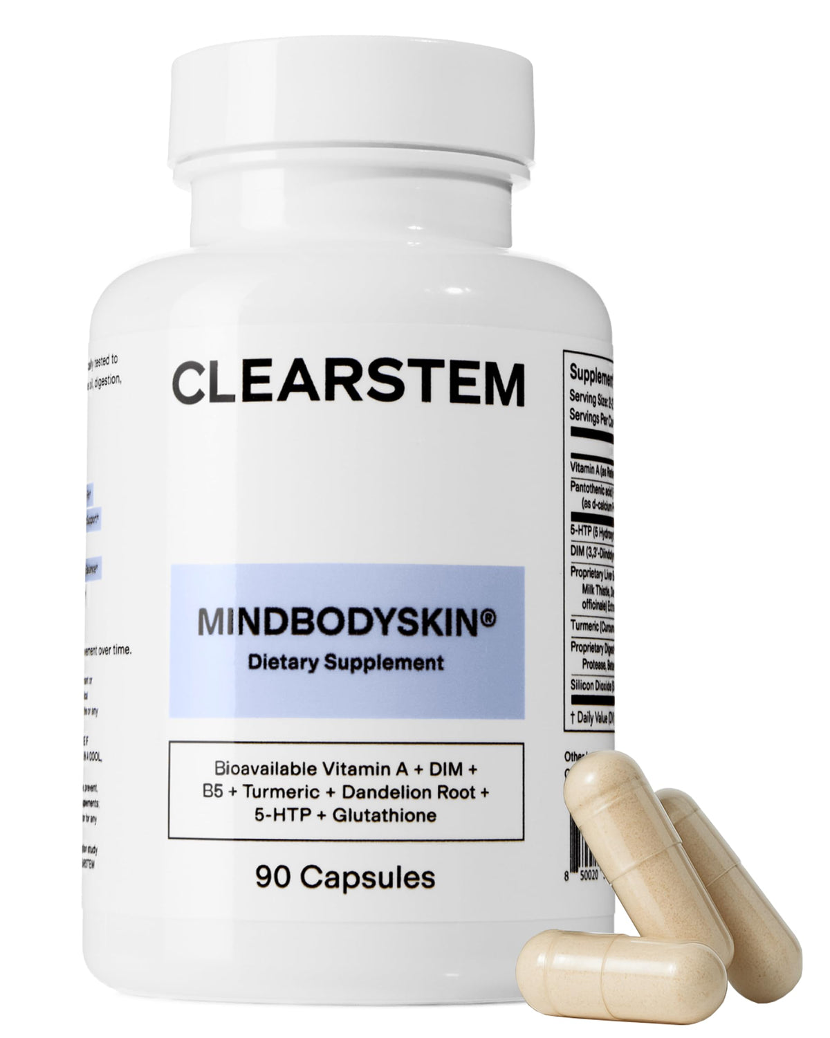 CLEARSTEM MindBodySkin Skin Clarity Supplement – 90 Capsules - Calm Era